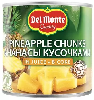 Ананасы Del Monte Кусочки в соке 435г