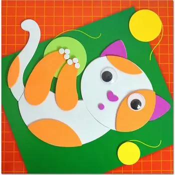 Аппликация Дрофа-Медиа Мягкая картинка Котёнок с клубочком