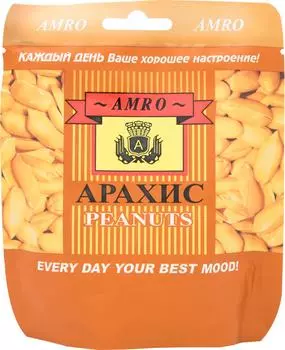 Арахис Amro жареный подсоленный 90г. Доставим до двери!