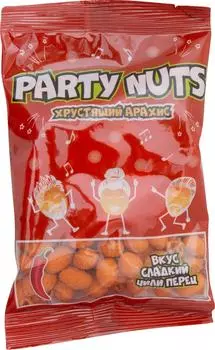 Арахис Party Nuts хрустящий Сладкий перец чили 100г
