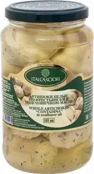 Артишоки Italcarciofi в масле целые 530гс доставкой!