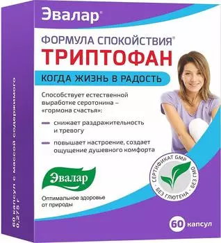 БАД Эвалар Формула спокойствия триптофан №60 60шт