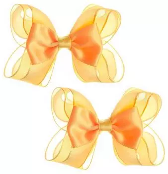 Бант на резинке Babys Joy 2 Персиковый 2шт