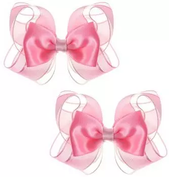 Бант на резинке Babys Joy 2 Розовый 2шт