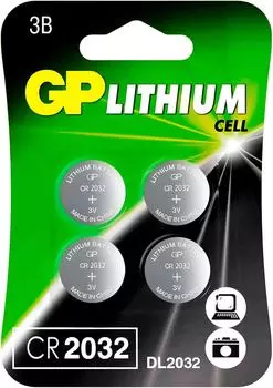 Батарейки GP Lithium cell CR2032 4шт. Доставим до двери!