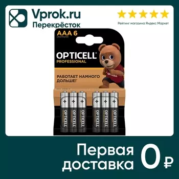 Батарейки Opticell Professional AAA 6штс доставкой!