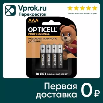 Батарейки Opticell Professional AAA LR03 4штс доставкой!
