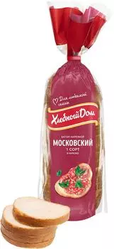 Батон Хлебный дом Московский 350г - Vprok.ru Перекрёсток