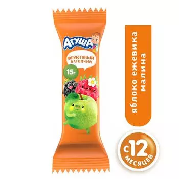 Батончик Агуша Яблоко ежевика малина 15г