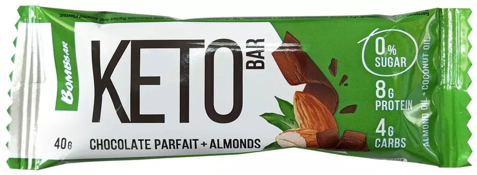 Батончик Bombbar Keto Шоколадное парфе и миндаль 40г
