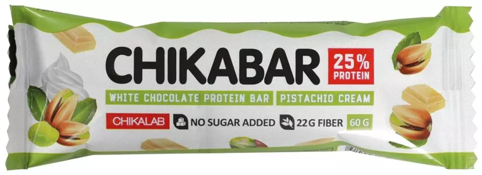 Батончик Chikalab глазированный Фисташковый крем 60г