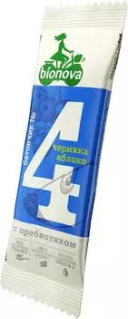 Батончик фруктово-ореховый Bionova Черника и яблоко 35г
