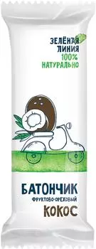 Батончик фруктово-ореховый Зеленая линия Кокос 35г