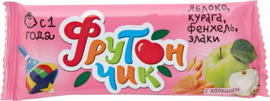 Батончик фруктовый Леовит Злаки-Яблоко-Курага-Фенхель 20г