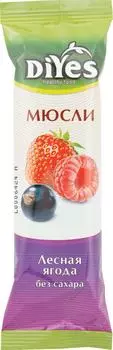 Батончик мюсли DiYes Лесная ягода без сахара 25г
