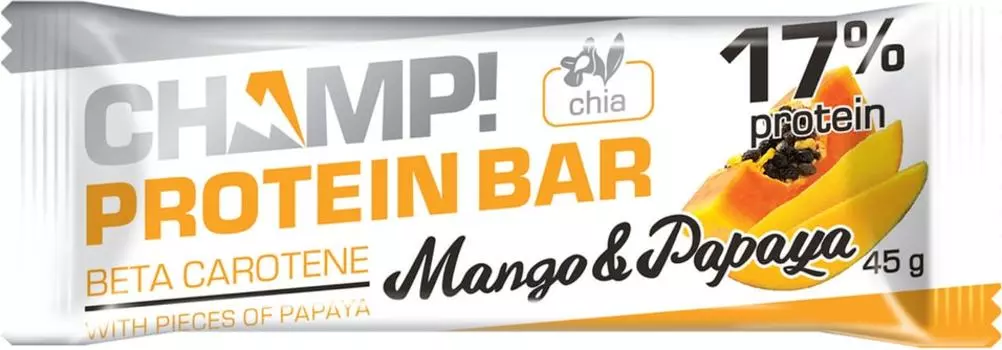 Батончик протеиновый Champ Манго папайя 45гс доставкой!