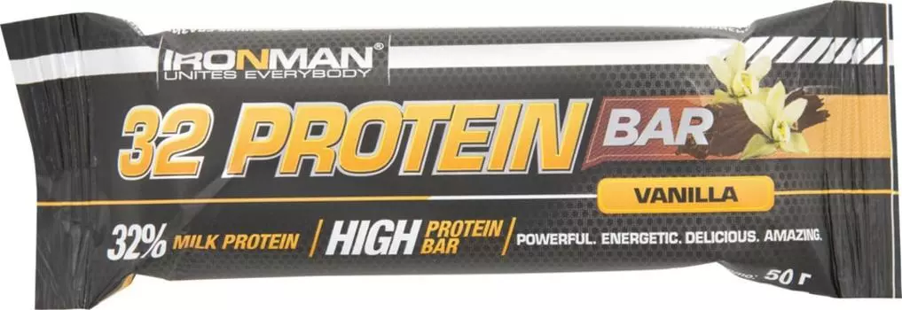 Батончик протеиновый IronMan 32 Protein Bar Ваниль 50г