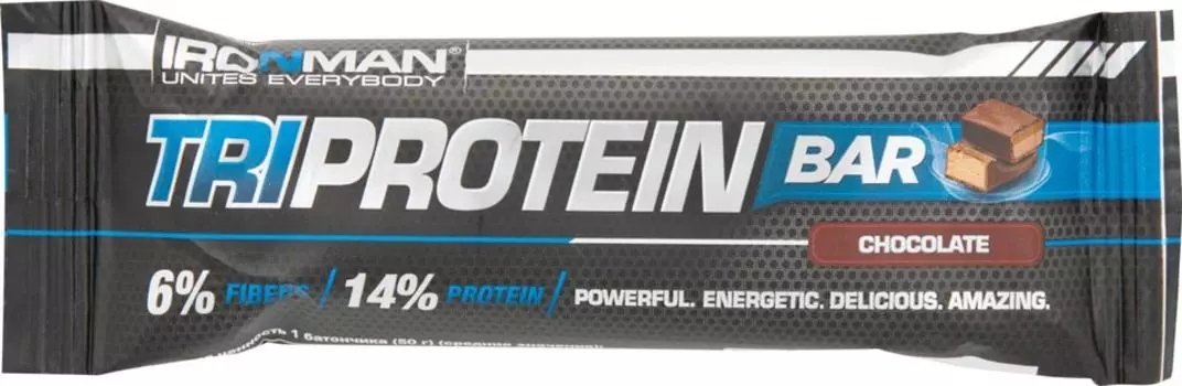 Батончик протеиновый IronMan Tri Protein Bar Шоколад 50г