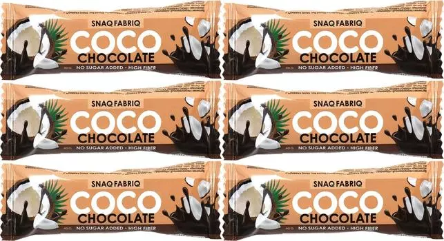 Батончик Snaq Fabriq Глазированный шоколад 40г (упаковка 6 шт.)