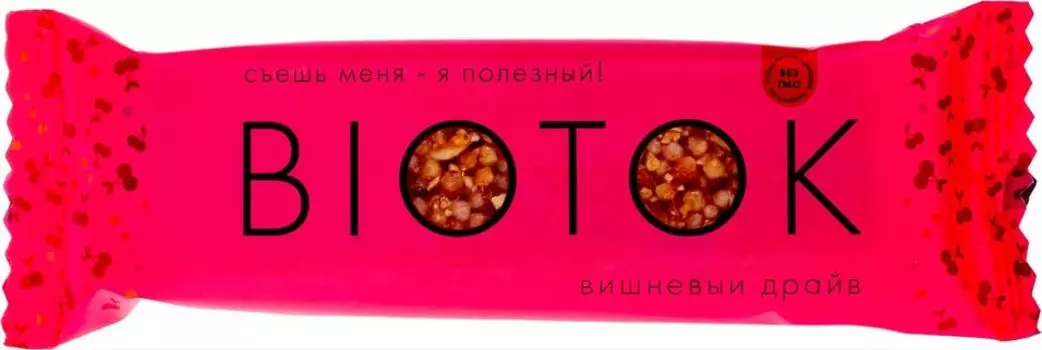 Батончик злаковый Biotok Вишнёвый драйв 30г