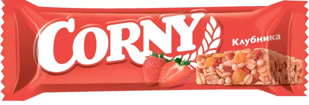 Батончик злаковый Corny с клубникой 40г