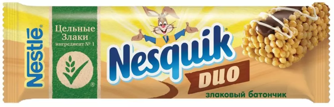 Батончик злаковый Nesquik Duo 23г