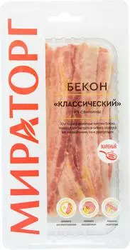 Бекон из свинины Мираторг Классический 80г