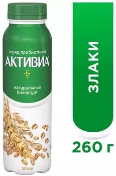 Био йогурт питьевой Активиа со злаками 2.2% 260г