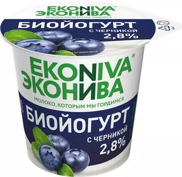 Биойогурт ЭкоНива с черникой 2.8% 125г. Закажите онлайн!