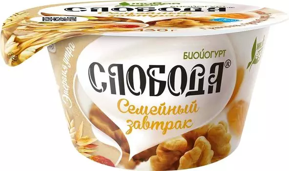 Биойогурт Слобода Гранола изюм 5% 130г
