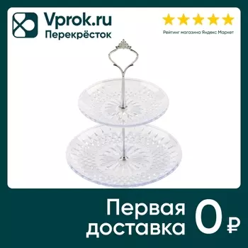 Блюдо-этажерка Mallony Camilla двухъярусноес доставкой!