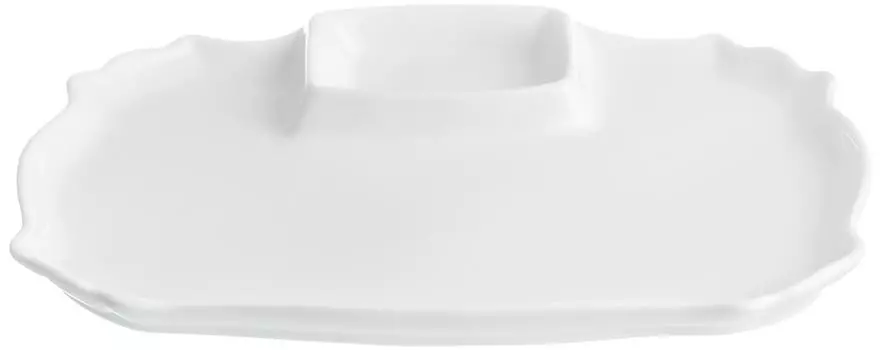 Блюдо Elan Gallery Айсберг с соусницей для шашлыка 28*21*2.3см