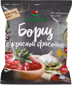 Борщ Livianta С фасолью 400г - Vprok.ru Перекрёсток