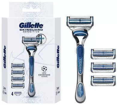 Бритва Gillette SkinGuard Sensitive с 4 сменными кассетами