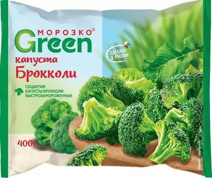 Брокколи Морозко Green быстрозамороженная 400г