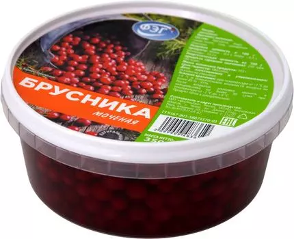 Брусника ФЭГ моченая 350г - Vprok.ru Перекрёсток