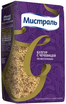 Булгур Мистраль с чечевицей по-восточному 500г