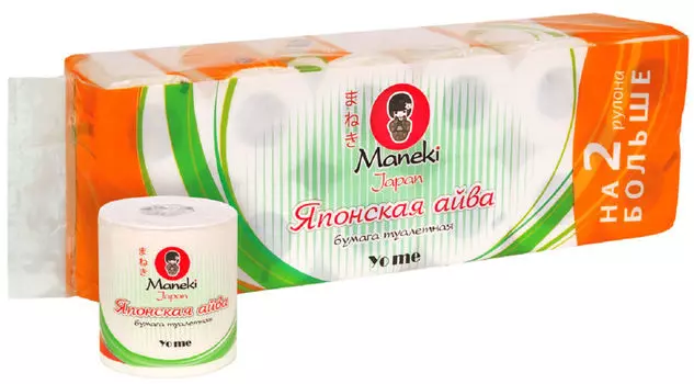Бумага туалетная Maneki Yo me с ароматом Японской айвы 12 рулонов 2 слоя