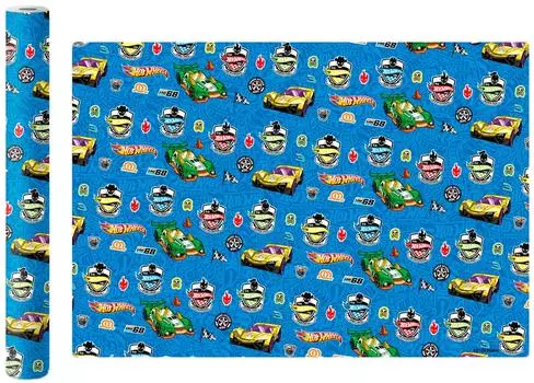 Бумага упаковочная Hot Wheels 70*100см 2шт