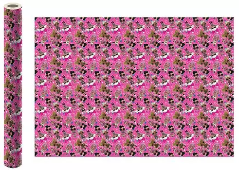 Бумага упаковочная LOL Surprise розовая с паттерном 69*99см 2шт