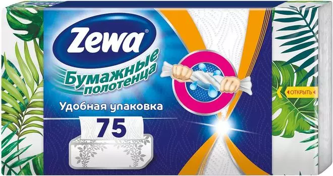 Бумажные полотенца Zewa 75шт