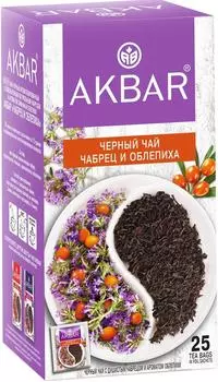 Чай черный Akbar Чабрец и Облепиха 25*1.5г