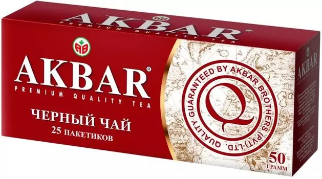 Чай черный Akbar Классическая серия 25*2гс доставкой!