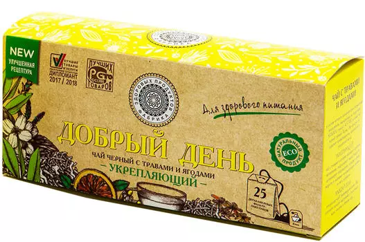 Чай черный Фабрика Здоровых Продуктов Добрый день Укрепляющий 25*1.5г
