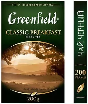 Чай черный Greenfield Classic Breakfast 200гс доставкой!