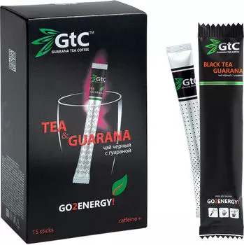 Чай черный GTC с гуараной 15 стиков