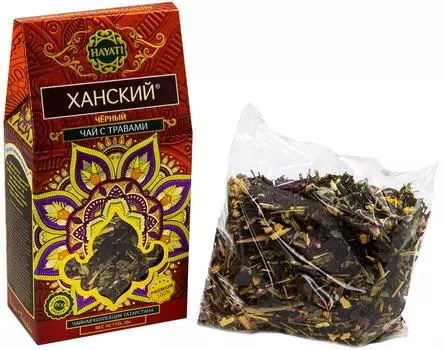 Чай черный Hayati Ханский с травами 70г