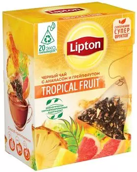 Чай черный Lipton Tropical Fruit 20*1.8г
