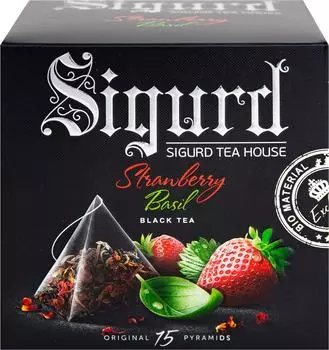 Чай черный Sigurd Strawberry Basil 15*2г