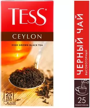 Чай черный Tess Ceylon высокогорный 25*2г